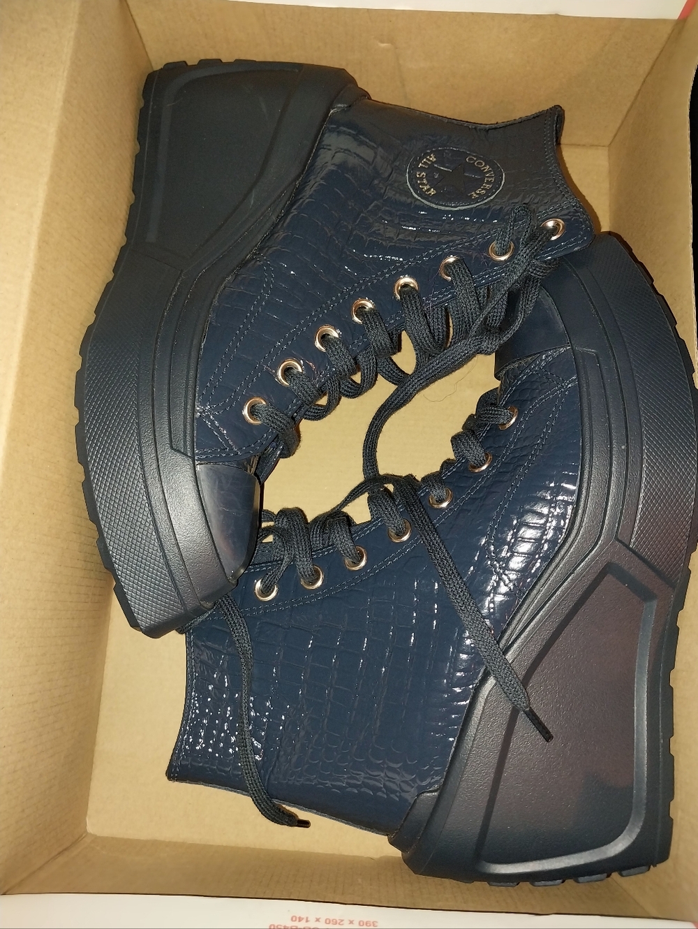 New Wedge Croc Print Converses